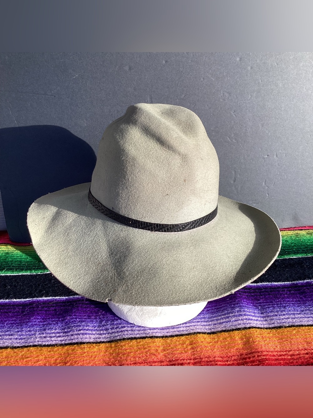 Vintage silver Spur B Bar H Cattleman cowboy western hat size 6 7/8 wool felt